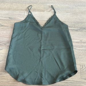 Silk olive green express shirt